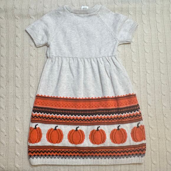 New Gymboree Pumpkin Knit Sweater Dress sz 4T - Picture 4 of 6